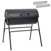 vidaXL Outdoor Grill 3 pcs 80 x 73 x 90 cm Black Metal