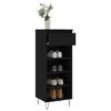 vidaXL Shoe Cabinet Black 40x36x105 cm Engineered Wood