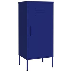 vidaXL Storage Cabinet Navy Blue 42.5x35x101.5 cm Steel