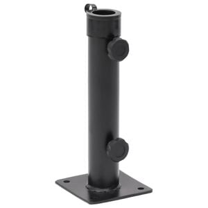 vidaXL Parasol Base for &Oslash;38/48 mm Pole Matt Black Steel