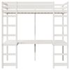 vidaXL Loft Bed Frame White 75 x 190 cm Solid Pine Wood