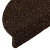 vidaXL Stair Mats Self-adhesive 20 pcs 56x17x3 cm Brown Half Round