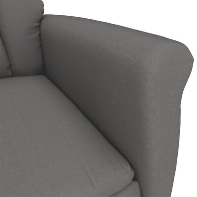 vidaXL Electric Recliner Chair Dark Grey Microfiber Fabric
