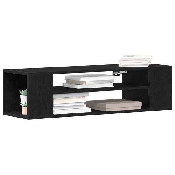 vidaXL TV Cabinet Black Oak 100 x 30 x 26.5 cm Engineered Wood