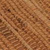 vidaXL Hand-woven Chindi Rug Leather 160x230 cm Tan