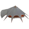 vidaXL Teepee Tent with Roof Grey and Orange 600 x 600 x 347 cm