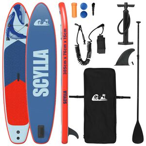 vidaXL Inflatable Stand Up Paddle Board SCYLLA 305 x 76 x 15 cm Blue