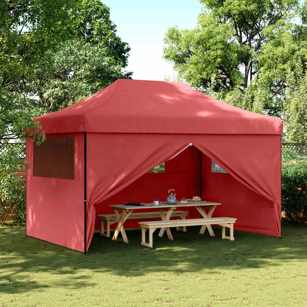 vidaXL Party Tent Folding Burgundy 292 x 440 x 315 cm Oxford Fabric