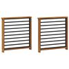 vidaXL Armrest 2 pcs Natural 60 x 6 x 61 cm Solid Acacia Wood