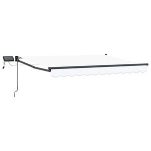 vidaXL Manual Retractable Awning with LEDs 3.5 x 2 m