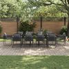 vidaXL Garden Dining Set 11 pcs Black Steel
