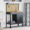 vidaXL Work Benches with Drawer Black 90 x 49 x 141 cm Engineered Wood