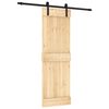 vidaXL Sliding Door with Hardware Set 70x210 cm Solid Wood Pine