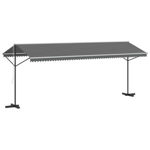vidaXL Free Standing Awning Grey 6 x 3 m Polyester