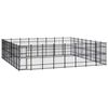 vidaXL Outdoor Dog Kennel Steel 58,98 m&sup2;
