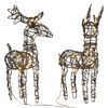 vidaXL Christmas Decorations 2 pcs Reindeers 80 LEDs Warm White Rattan