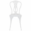 vidaXL 3 Piece Bistro Set Cast Aluminium White
