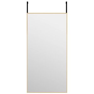 vidaXL Door Mirror | Gold | Aluminium, Glass | 40x80 cm | Minimalistic