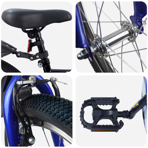 vidaXL Kids Bike 18'' for 5-7 Years Old Black