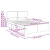 vidaXL Bed Frame Grey Sonoma 140 x 190 cm Solid Pine Wood