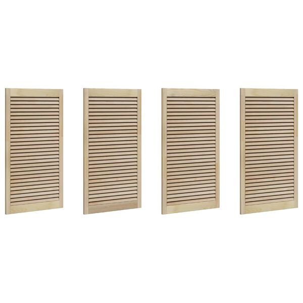vidaXL Cabinet Door 4 pcs Natural 110 x 59.5 x 2.1 cm Solid pine wood