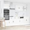 vidaXL 7 Piece Kitchen Cabinet Set Lucca High Gloss White Engineered Wood
