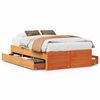 vidaXL Bed Frame without Mattress with Drawers Wax Brown 120x190 cm Solid Wood Pine