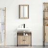 vidaXL Bathroom Furniture Set with Shelf 2 pcs Brown Engineered wood