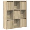 vidaXL Bookcase Sonoma Oak 89x24x101.5 cm Engineered Wood