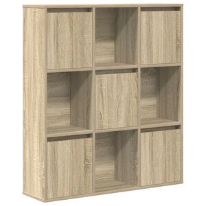 vidaXL Bookcase Sonoma Oak 89x24x101.5 cm Engineered Wood