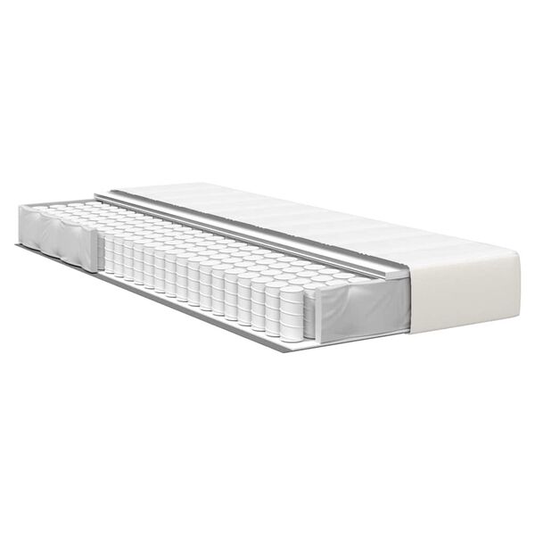 vidaXL Bed Mattress with Mattress Cream 90 x 190 cm Fabric