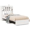 vidaXL Bookcase Bed without Mattress White 90x200cm Solid Wood Pine