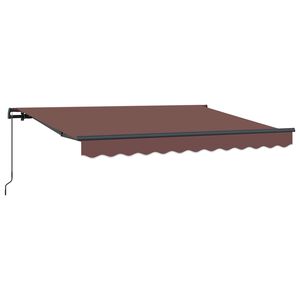 vidaXL Retractable Awning Manual Brown 250 x 200 cm Fabric