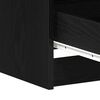 vidaXL Desk with Drawer Black Oak 140 x 50 x 76 cm Engineered Wood