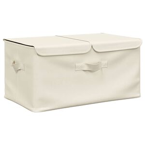 vidaXL Storage Box Fabric 50x30x25 cm Cream