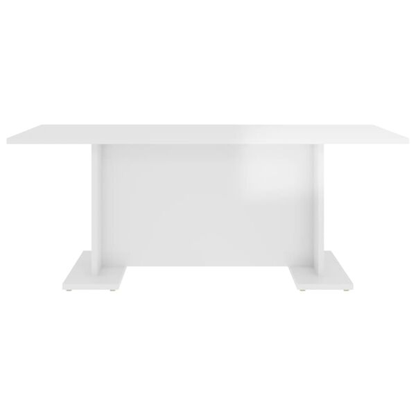 vidaXL Coffee Table High Gloss White 103.5x60x40 cm Engineered Wood