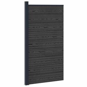 vidaXL Fence Panel WPC and Aluminium Black