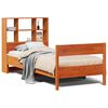 vidaXL Bookcase Bed without Mattress Wax Brown 75x190 cm Small Single Solid Wood Pine
