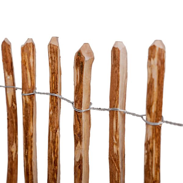 vidaXL Picket Fence Hazel Wood 120x250 cm