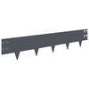 vidaXL Lawn Edging 50 pcs 100 x 20 cm Steel Anthracite