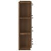 vidaXL Mirror Cabinet with LED Brown Oak 70x16.5x60 cm