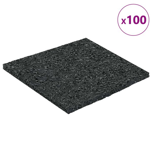 vidaXL Rubber Granulate Patio Pad Black 9 x 9 x 0.3 cm Rubber