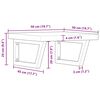 vidaXL Basin Shelf Wall Mounted Steel and Solid Wood Oak