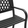 vidaXL Garden Bench Black 120 cm Steel