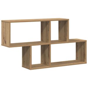 vidaXL Wall Shelf with Shelf Wall-mounted Other Brown Wood