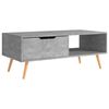 vidaXL Coffee Table Concrete Grey 100x49.5x43 cm Engineered Wood