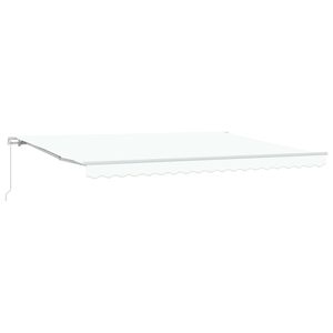 vidaXL Awning Retractable White 450 x 300 x 165 cm Polyester and Metal