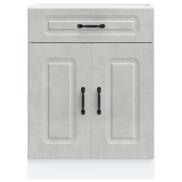 vidaXL Kitchen Base Cabinet Kalmar Concrete Grey Engineered Wood