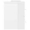 vidaXL Sink Cabinet with Built-in Basin High Gloss White Engineered Wood