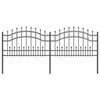 vidaXL Garden Fence Grey 240 x 115 cm Powder-coated steel